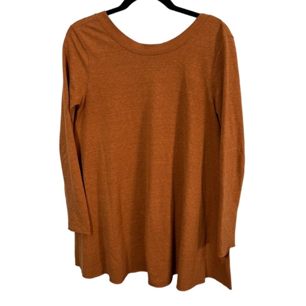 Free People Beach Orange / Brown Long Sleeve Open Back Oversized Top Size XS/S